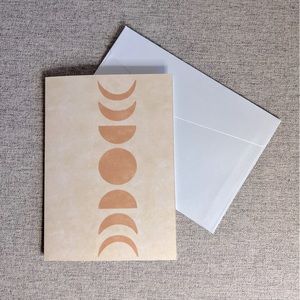 Moon Phases Greeting Card - 5x7 in blank inside w/envelope